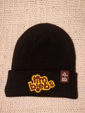 Black Knit Beanie with Tim Blebs Patch by Tim Hortons x Justin Bieber